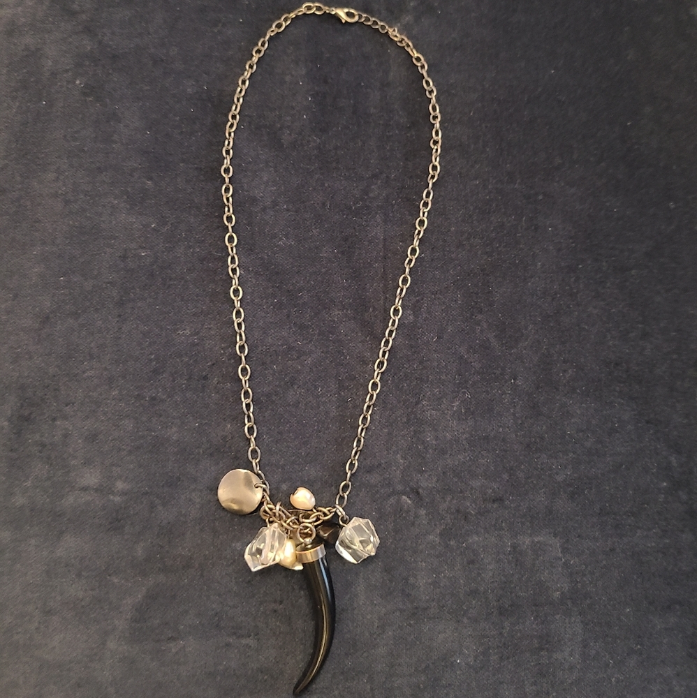 Silver-tone Bundle Pendant Necklace